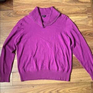 Haggar Women's Purple Cowl Neck Sweater